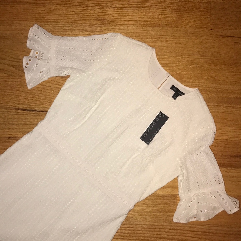 White ruffle dress
